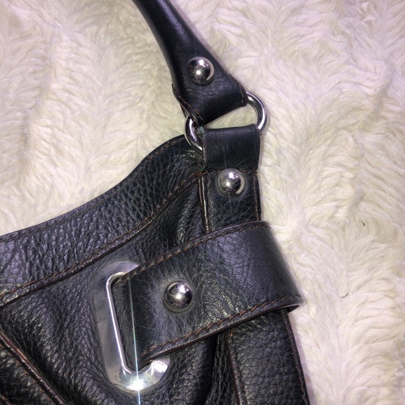 Etienne Aigner black Leather handbag hobo bag style Vintage 1990s Girl-Boss Chic - Picture 3 of 16